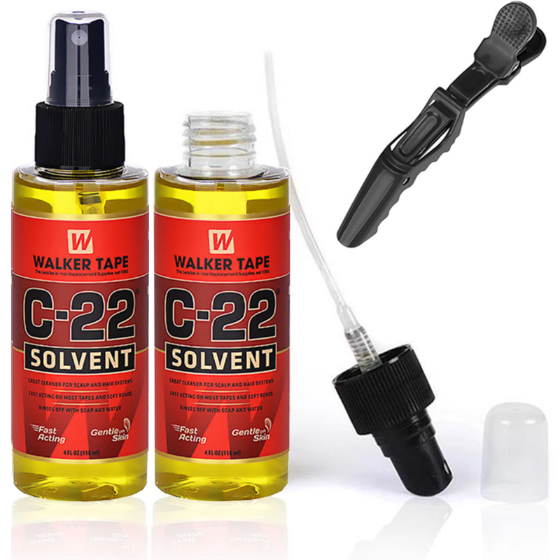 Walker Tape C-22 solvente Spray Remover per parrucche in pizzo, parrucche e estensioni dei capelli umani Remy al 100% con nastro adesivo