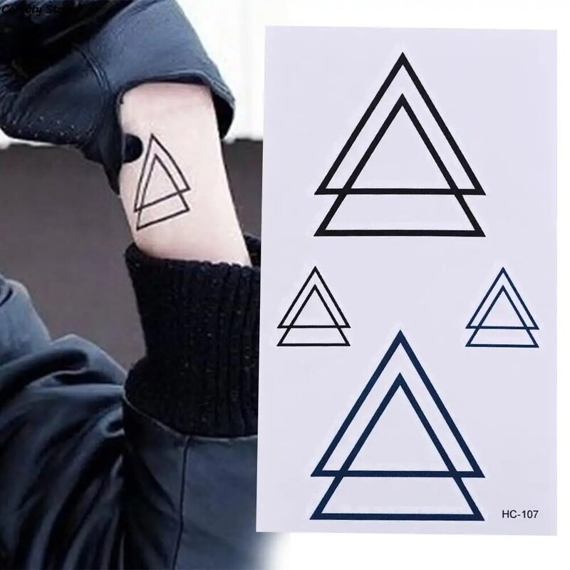 Tatuajes triangulares de estilo moderno tatuajes corporales Unisex pintura corporal tatuajes impermeables tatuajes geométricos temporales