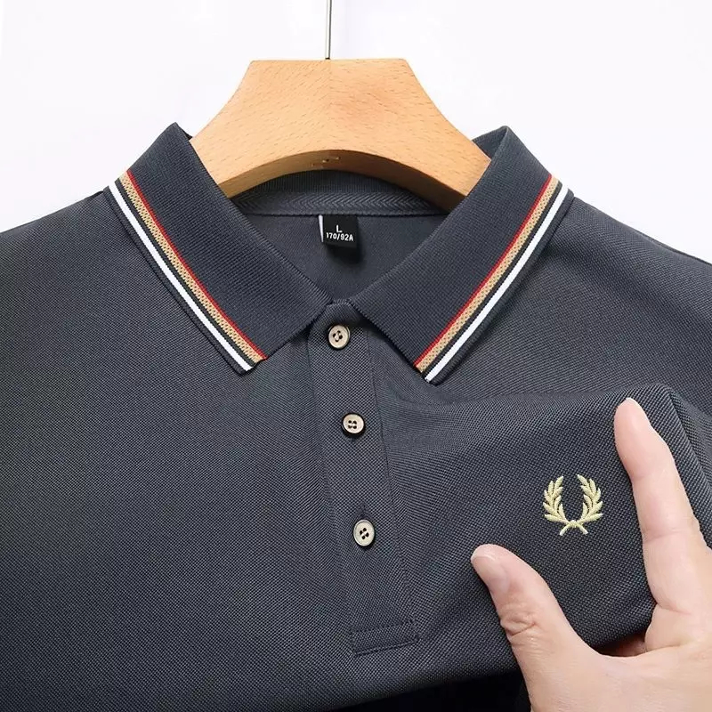 Estate nuova Polo a maniche corte di alta qualità per uomo Luxury Fashion Business Leisure confortevole traspirante Cool t-Shirt Top