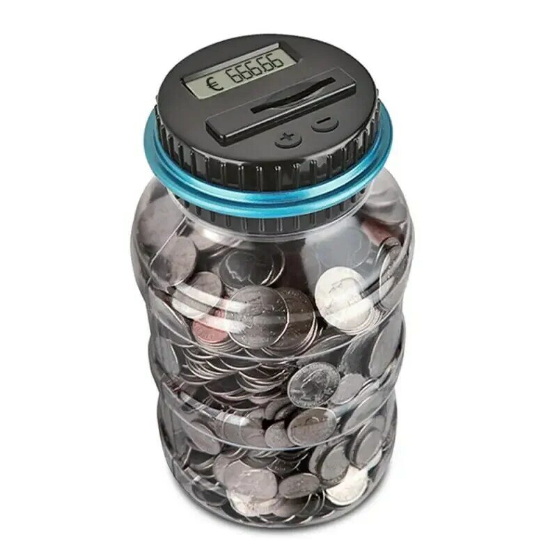 Safe Home Decoration Electronic Digital LCD Counting Coin Coin Storage Box Piggy Bank Coin Storage Dollar Euro Money Box