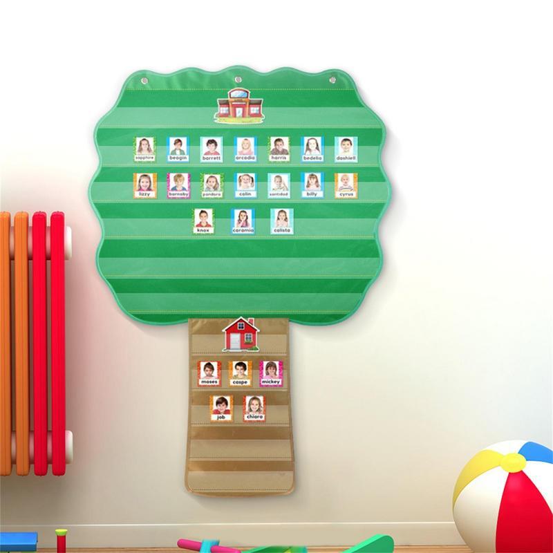 Calendário visual para crianças autisms carta de rotina diária de tarefas em forma de árvore ferramentas de armazenamento multifuncional adequado para stationer