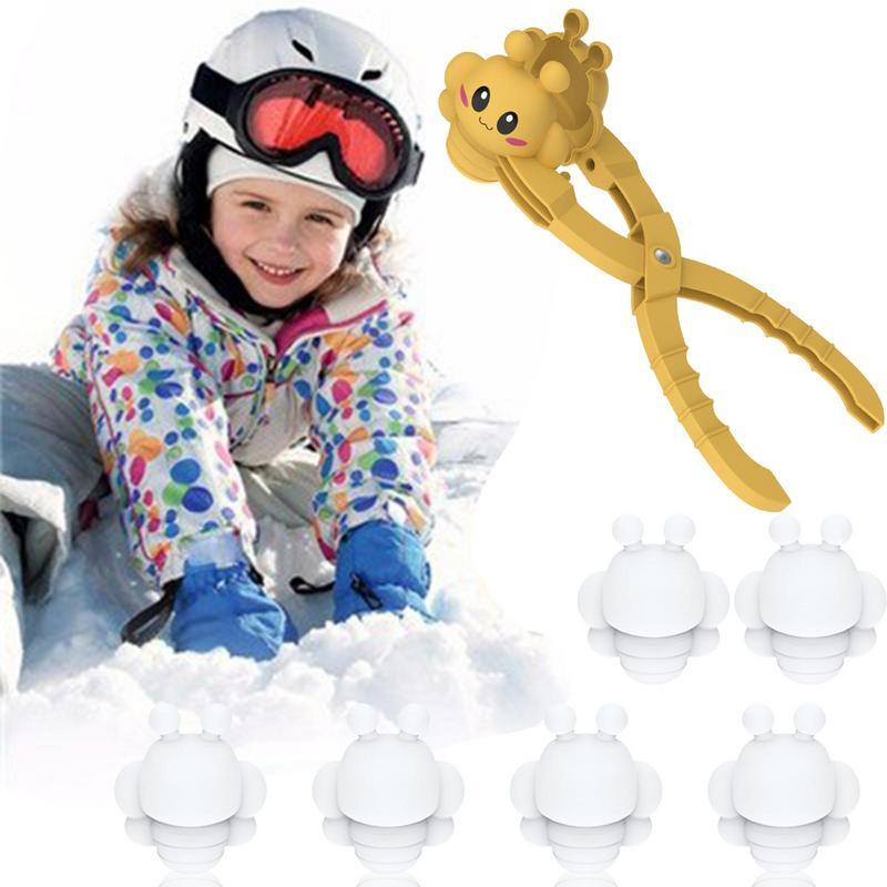 Snow Ball Maker Mold Snow Ball Maker Toys Snow Ball Clip WITH Bee Shape For Children Playing With Snow Toy Clip For 3-12 Kids