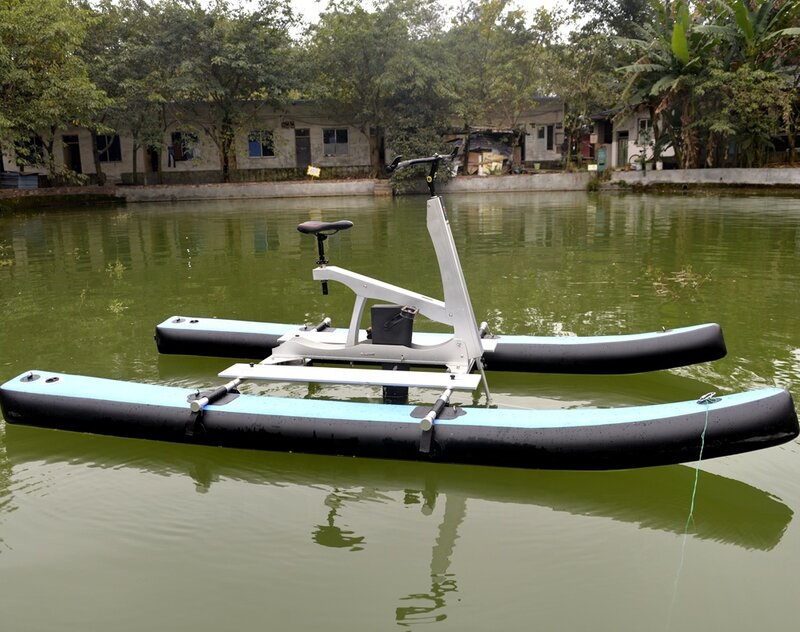 Blue SUP Pontoons Sea Water Bicycle inflatable Antirust water bikes Supply