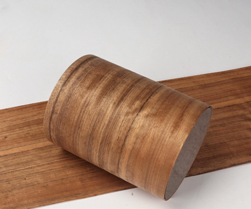 천연 나무 소재 얇은 피부 아프리카 티크 우드 베니어, L:2.5 미터 너비: 160mm T:0.25mm