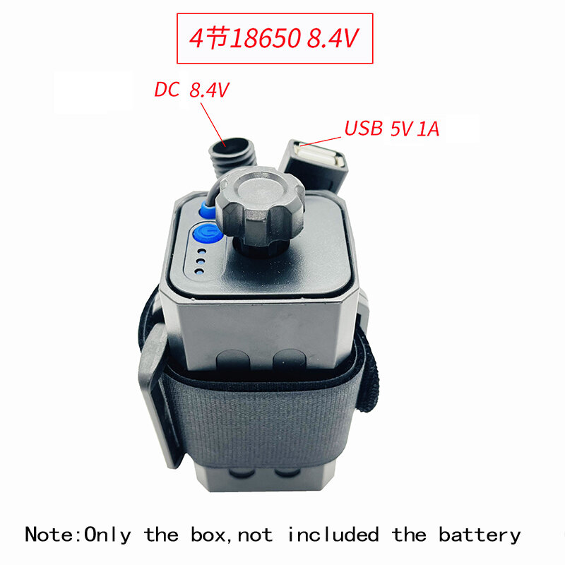 18650 Batterij Box Dc 8.4V Power Banks Case Usb Opladen Mobiele Telefoon Waterdichte Batterij Pack Voor Led Fiets Licht