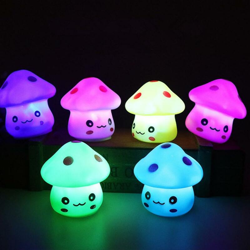 1pcs Led Colorful Mushroom Night Light For Romantic Atmosphere Energy Saving Light Dropshipping