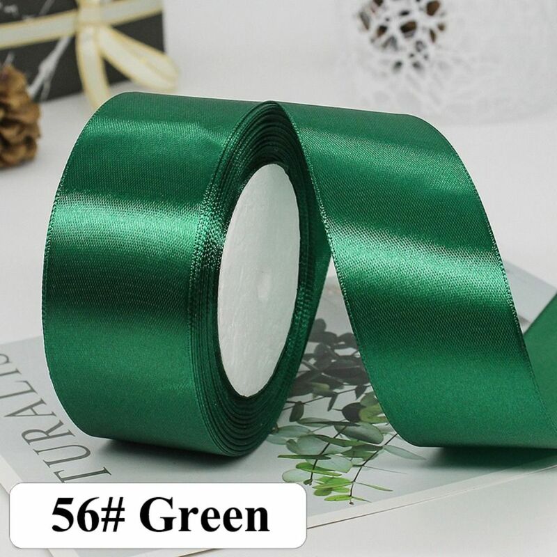 22Meters Dark Colors 4cm Shiny Silk Ribbons Crafts Bow Polyester Silk Satin Ribbons Solid Gift Wrapping Ribbons