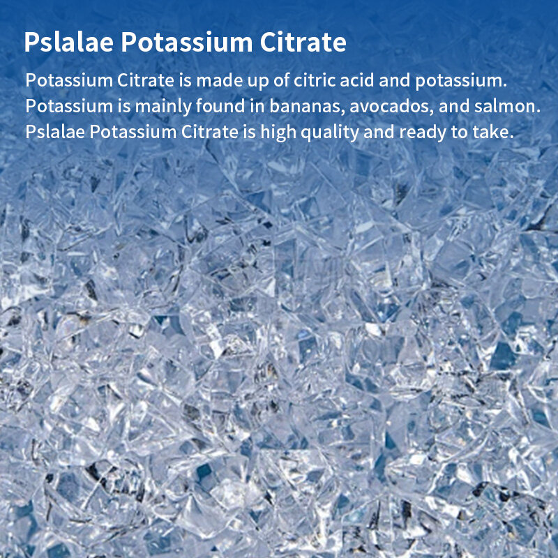 Citrato de potásico de 99 Mg, compatible con equilibrio electrolítico y PH Normal, Mineral esencial, 120 cápsulas vegetarianas