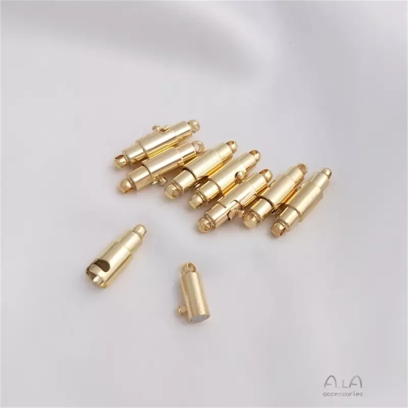 Sichere Magnets chnalle 14 Karat Gold Tasche mit Eisen Magnets chnalle abnehmbare manuelle Schnalle DIY Armband Halskette Verbindungs schnalle