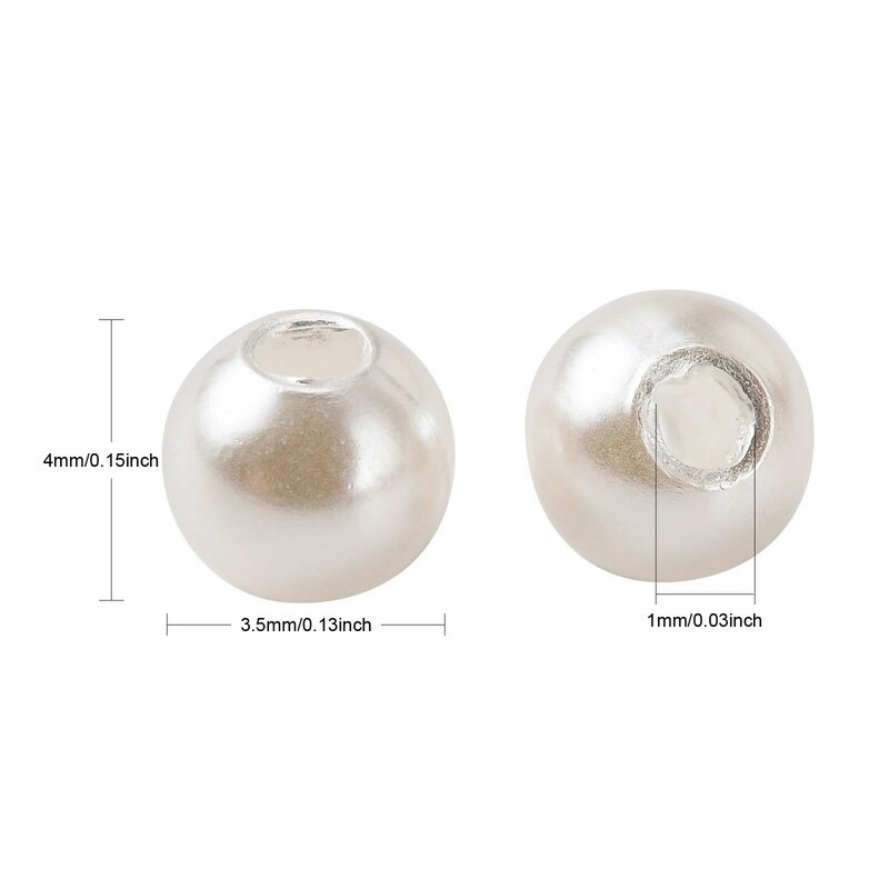 Perles acryliques blanches crémeuses, perles d'espacement pour boucles d'oreilles, bracelets et colliers, accessoires de bijoux exécutifs, 1 filtre, 216.239.