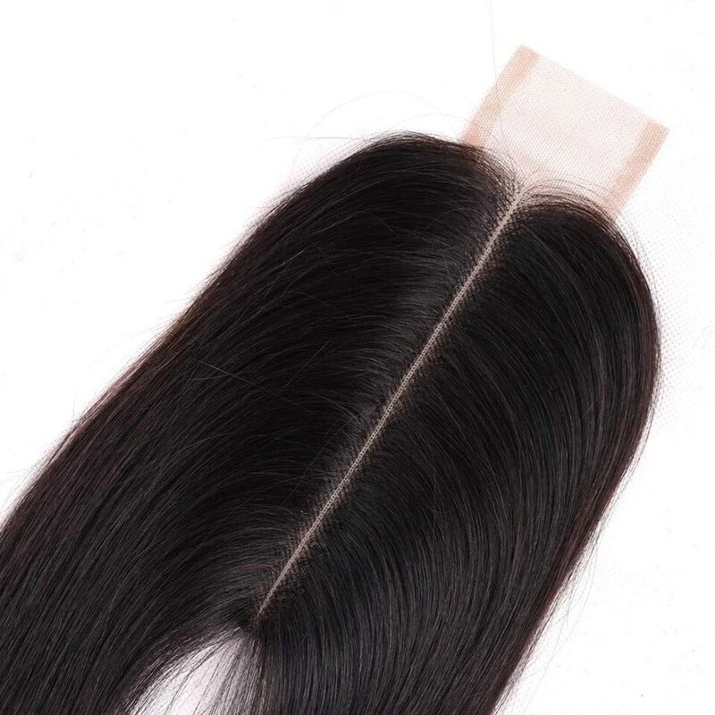 Upermall Kim K 2x6 Swiss Transparent Lace Closure Straight Body Wave Deep Middle Part Brazilian Remy Human Hair For Black Women