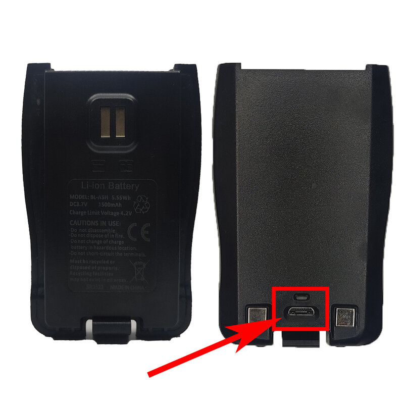 Портативная рация Baofeng, аккумулятор, поддержка USB-кабеля, зарядка, аксессуары A5, литий-ионная аккумуляторная батарея 1500 мАч