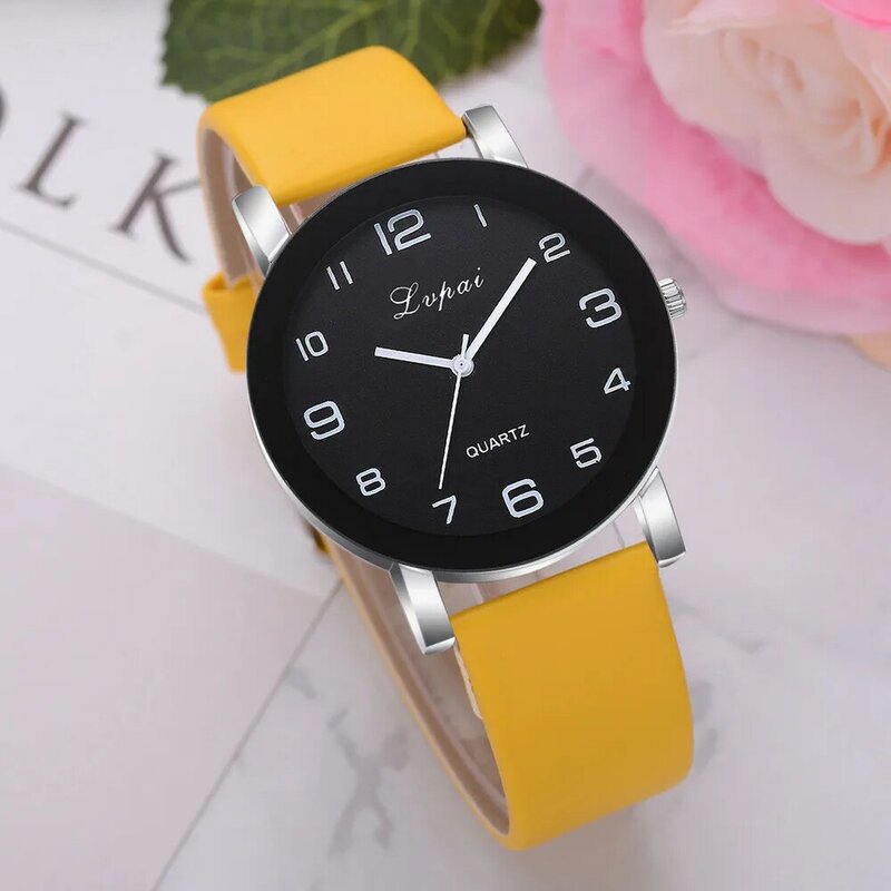 Reloj de cuarzo de gama alta para mujer, pulsera Digital de lujo con banda de cuero, regalo femenino, 2024