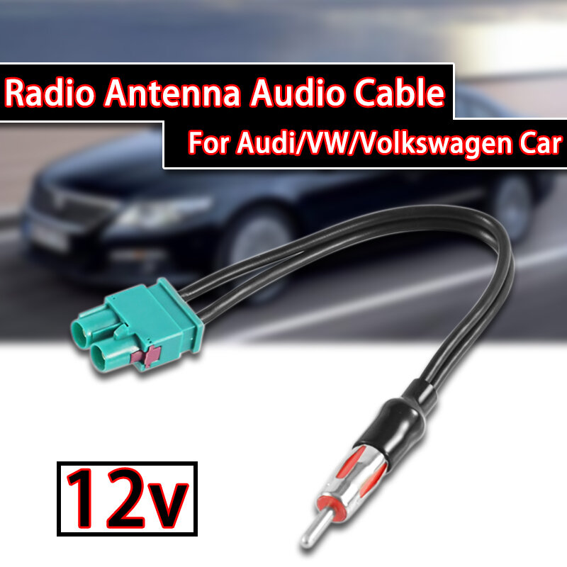 Adaptador de Cable de Audio de Radio, antena de Audio macho, antena macho doble fakra-din, electrónica de coche para Audi/VW/Volkswagen