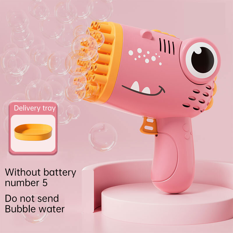 40 Gaten Dinosaurus Bubble Machinegeweer Speelgoed Voor Kidssoapbubblemachinegunstoyschildrengift Zonder Batterij En Bubbelwater