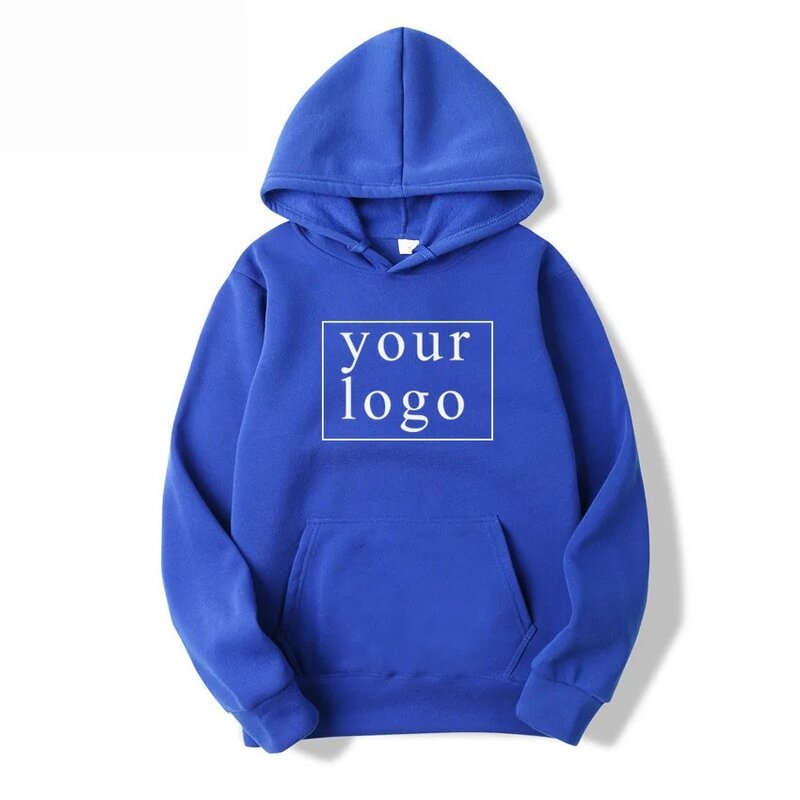 Logo merek desain Anda sendiri/gambar sesuai pesanan khusus di mana saja Pria Wanita Hoodie DIY Sweatshirt hoodie kasual Fashion baru