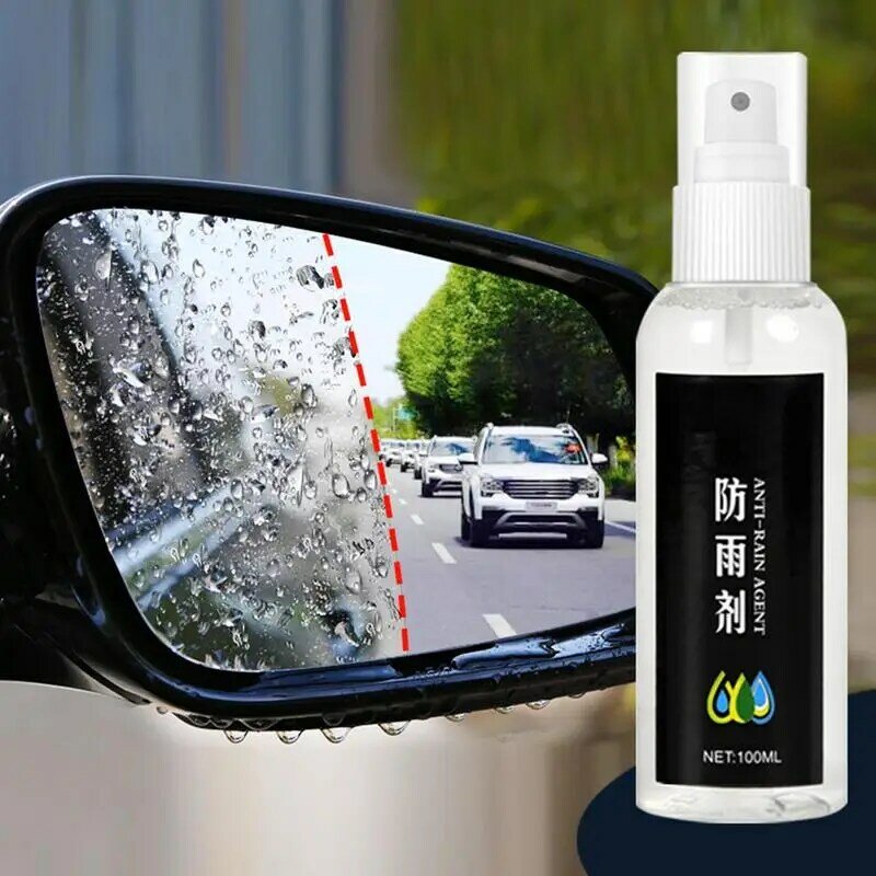 Anti-Fog Car Glass Spray, Agente Anti-Fog para Carros, Espelhos, Bicicleta, Capacete, Pára-brisas, Limpador Repelente de Água para Carros, 100ml