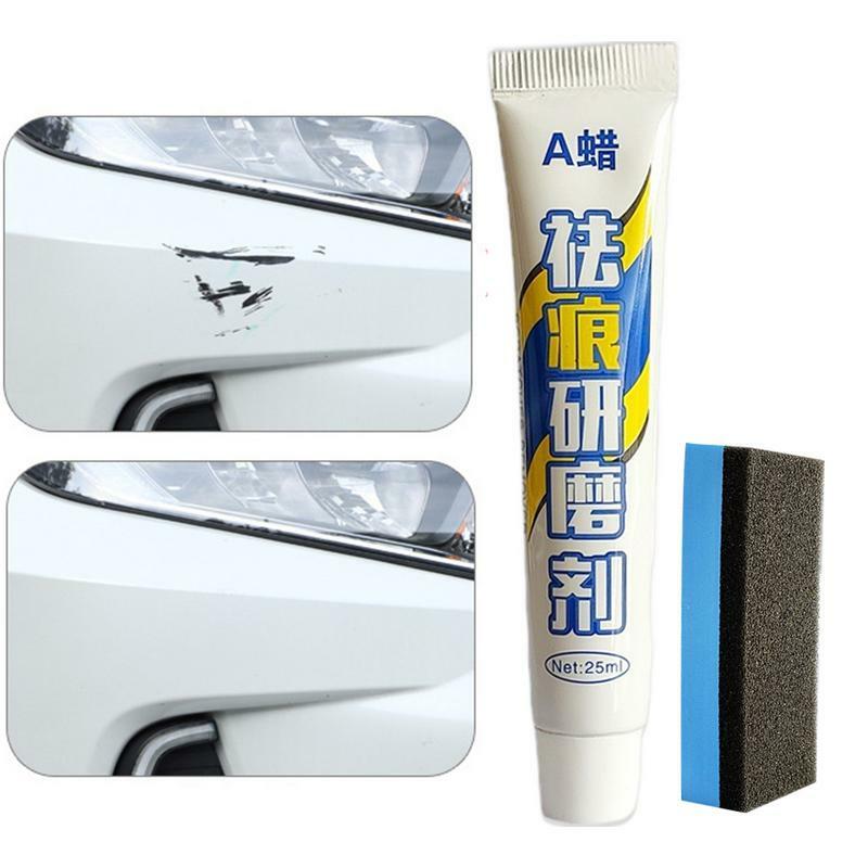 Cera para arañazos de pintura de coche, herramienta de pulido con esponja, restaurador de pintura, fácil de reparar, 0,84 oz