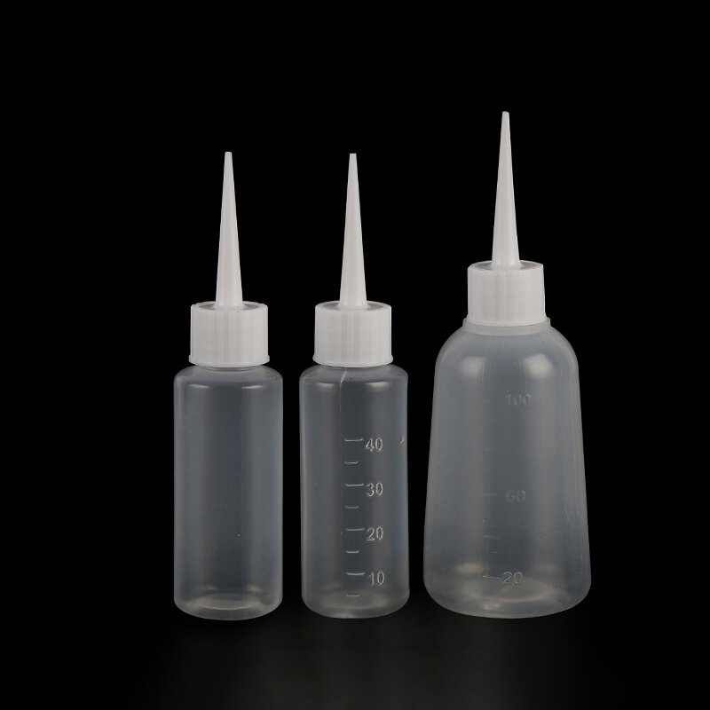 5PCS 40/100ml Plastic Clear Tip Applicator Bottle Squeeze Bottle Suitable For Crafts Art Glue Multi Purpose Refillable Empty