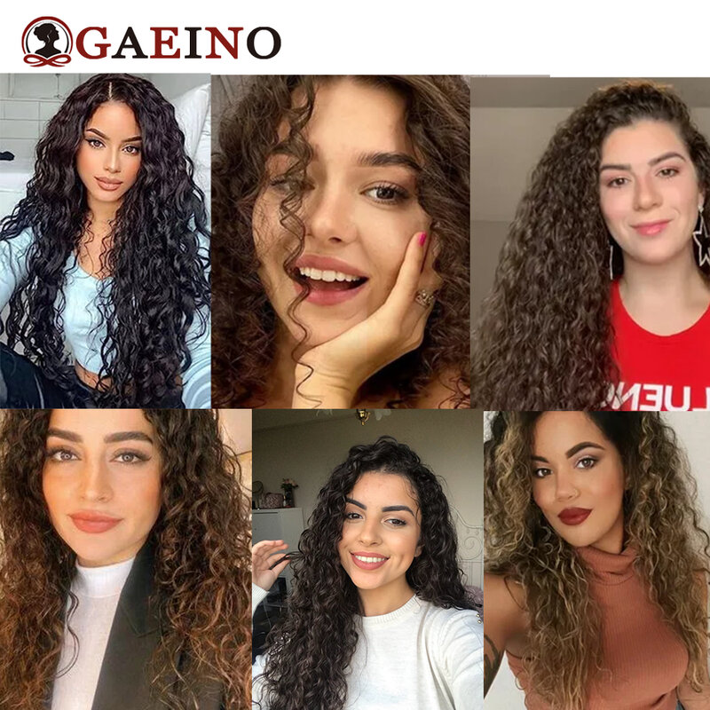 7Pcs/Set Kinky Curly Hair Clip In Hair Extensions Ash Brown & Sandy Blonde Mix 100% Remy Human Hair Full Head Hairpiece 14-28"