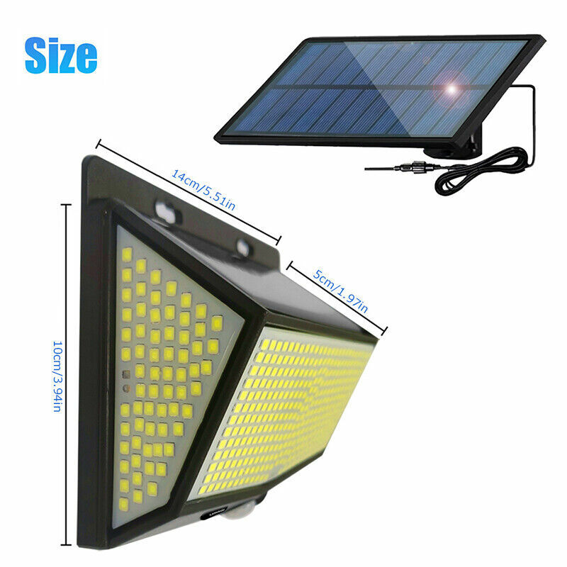 Solar Lights Outdoor 468 LEDs 3Modes IP65 Waterproof PIR Motion Sensor Light  Modes Large Bright Solar Garden Light