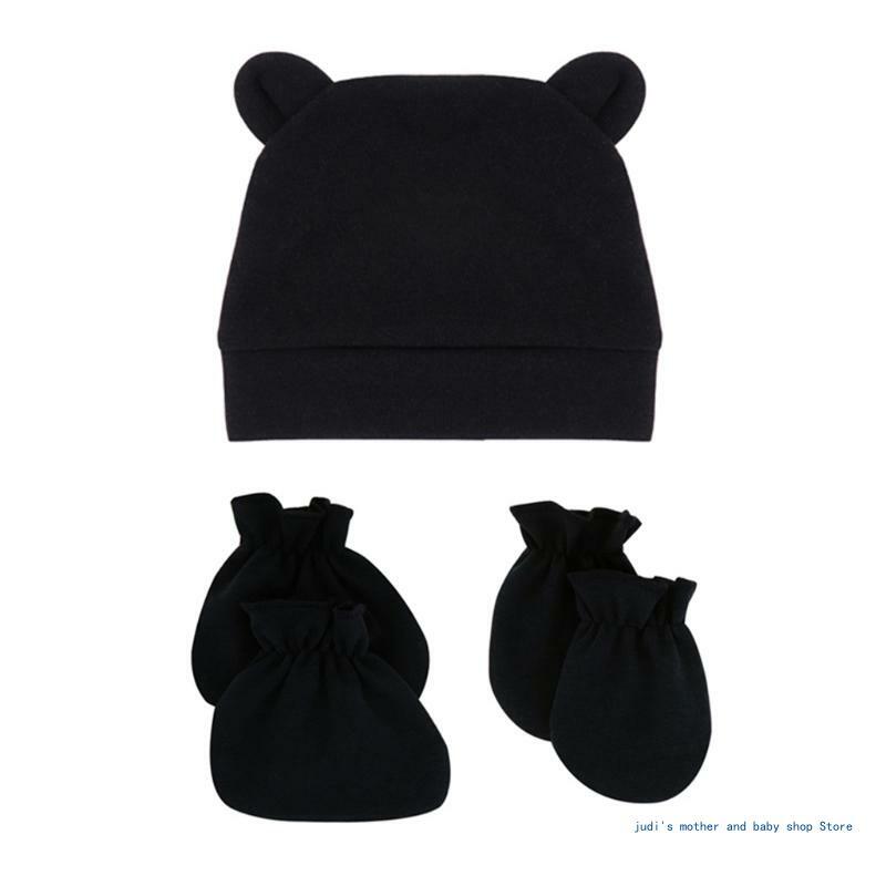 67JC クマの耳幼児キャップ赤ちゃん男の子女の子幼児帽子かわいい綿病院帽子