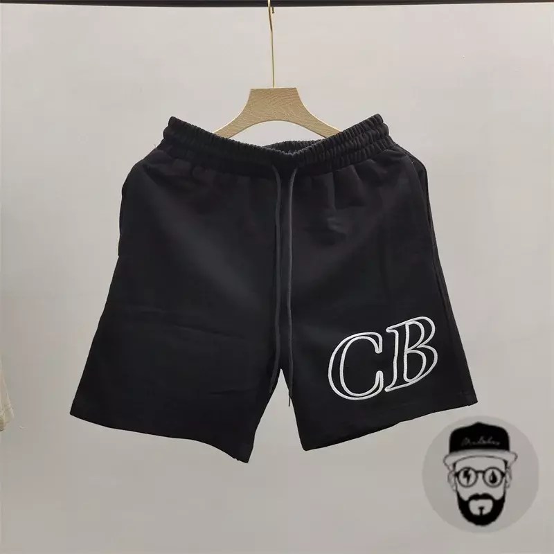 Free 100% cotton men's Cole Buxton shorts embroidered letters case loose drawstring sports shorts