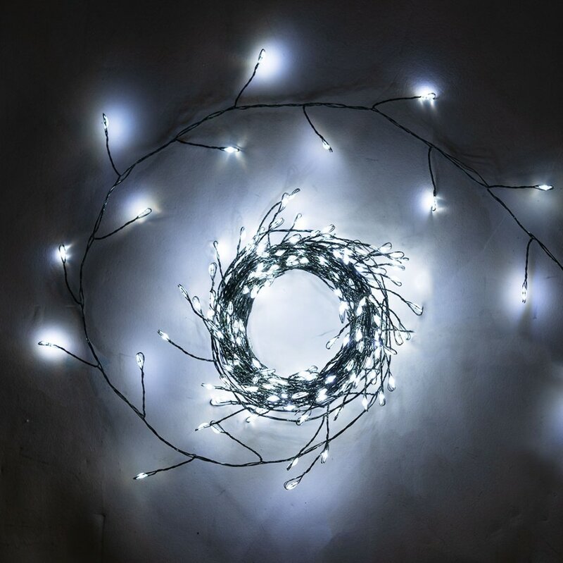 LED String Lights Green Copper Wire Cluster Garden Fairy Lights Christmas Garland For Outdoor New Year Christmas Tree Decoration