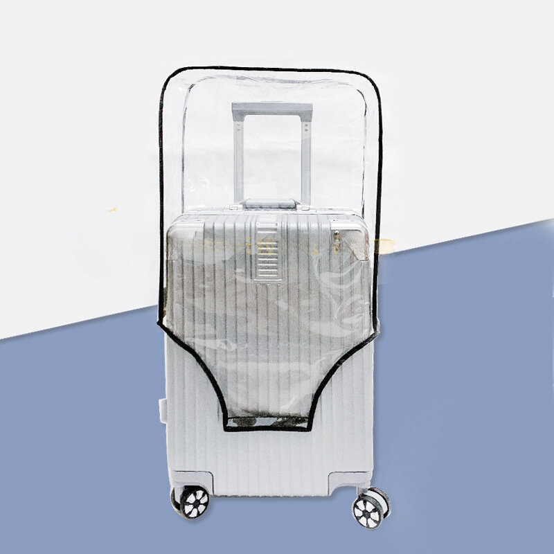 Set koper beroda tahan air, set koper pelindung PVC kotak transparan tahan aus dan tahan air