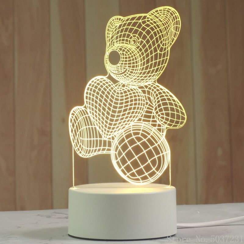Sáng Tạo 3D Đêm Đèn Acrylic Để Bàn Nightlight Bé Trai Và Bé Gái Ngày Lễ Quà Tặng Trang Trí Đèn Ngủ Phòng Ngủ Đầu Giường Đèn