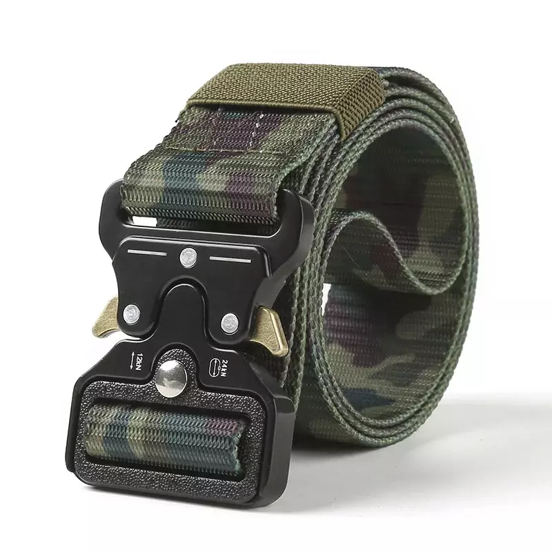 Army Style Combat Belts Quick Release Tactical Belt Fashion Men Military Canvas Waistband Outdoor Hunting Hiking Tools