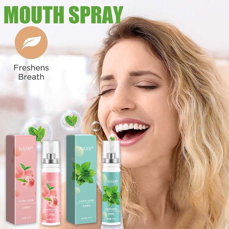 Спрей Oral Fresh Spray 20 мл освежитель для рта лечение орального запаха уход за дыханием полость рта плохое стойкое удаление личи персик оральный F R8I4