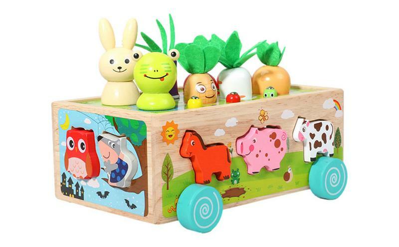Jogo de madeira de animais para crianças, tabuleiro de batalha rápido, jogo de motor Montessori, brinquedos para meninos e meninas