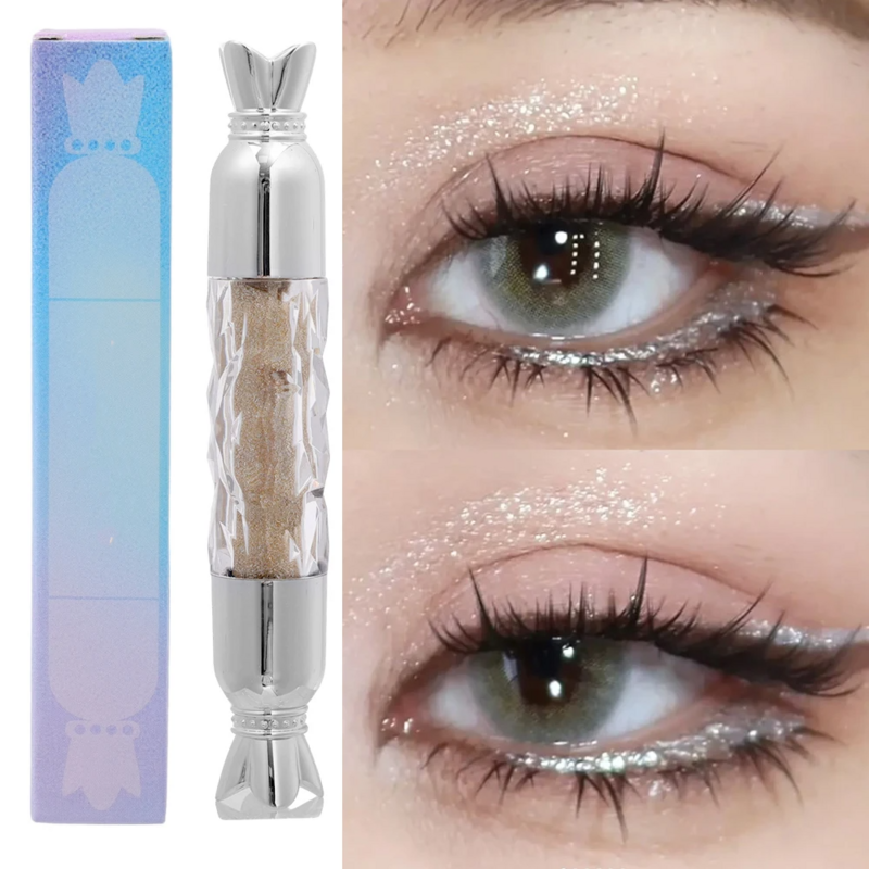 Shimmer Liquid Eyeshadow Stick, impermeável, lantejoulas, brilhante, Glitter, Highlighter, Delineador, Eye Liner Pen, Maquiagem Cosmética, 5 Cores