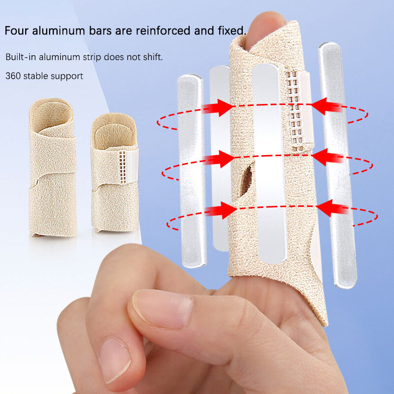 Corrector de férula de dedo ajustable, dislocación de esguince, soporte para aliviar el dolor, gatillo de fijación de dedos, férula alisadora