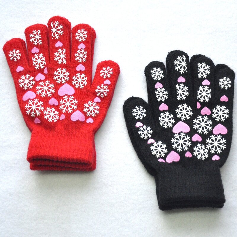 6-11Y ถุงมือถักสำหรับเด็ก, ถุงมือถักสำหรับกลางแจ้งถุงมืออุ่นปั่นจักรยานและเล่นสกีสำหรับนักเรียนรุ่นใหม่สำหรับฤดูหนาว