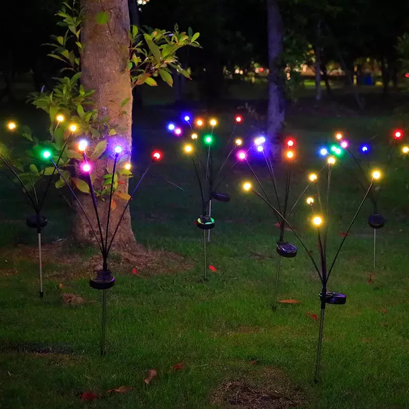 5/10PCSSolar Firefly Light illuminazione solare per esterni 10LED impermeabile decorazione del giardino luce solare del paesaggio per il giardinaggio all'aperto