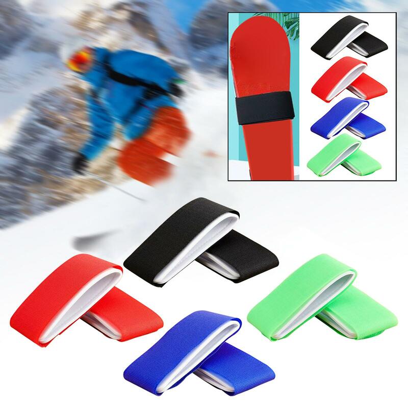 Fixação de correias de esqui para homem e mulher, fita adesiva ajustável, exterior, 2x
