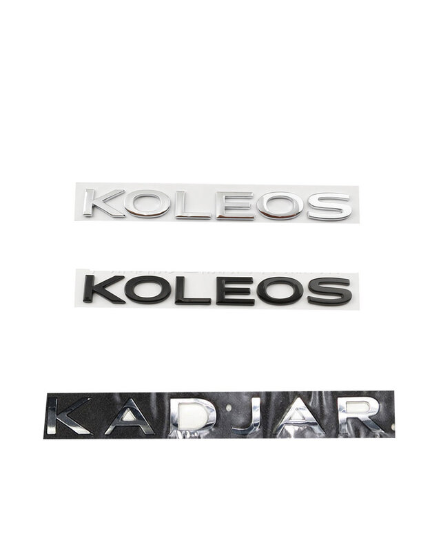 KOLEOS KADJAR-Letra Palavra Emblema Etiqueta, Traseiro Trunk Hood, Grille Logo, Emblema Decal para Renault, Acessórios Do Carro