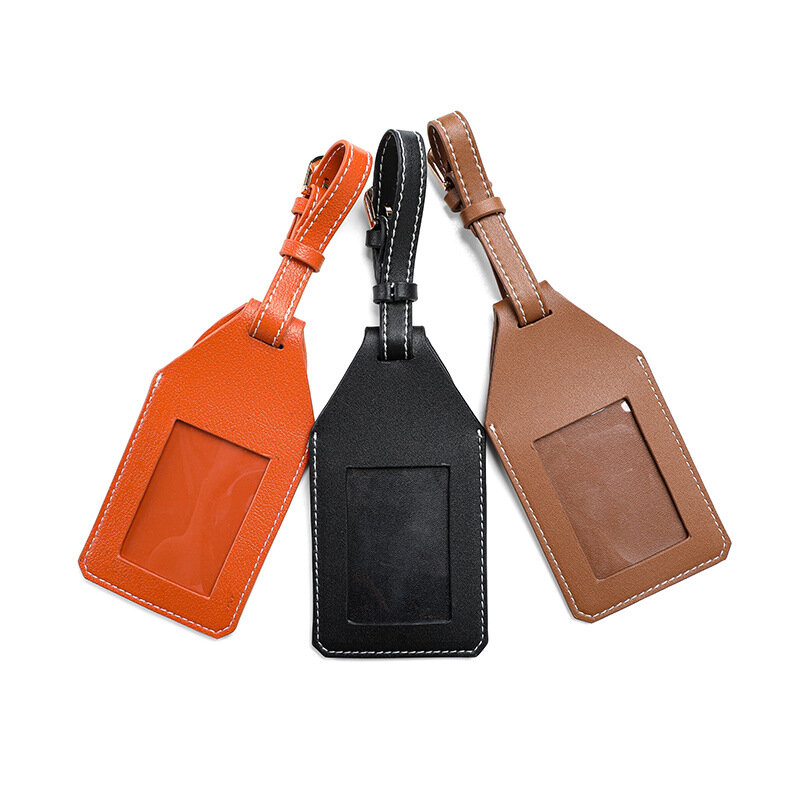 Durable Shockproof Luggage Tag Holster Airtag Tracker Protective Case Leather Anti-loss suitcase tag