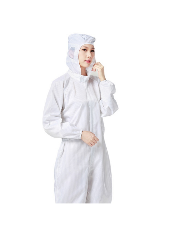 4colors Protective Clothing Clean Clothes Anti-static Coat Work Wear White/Blue/Yellow/Pink 1pc