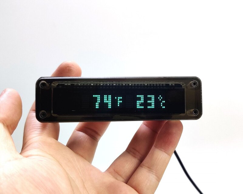 Reloj digital VFD, pantalla fluorescente al vacío, bonito para Geek
