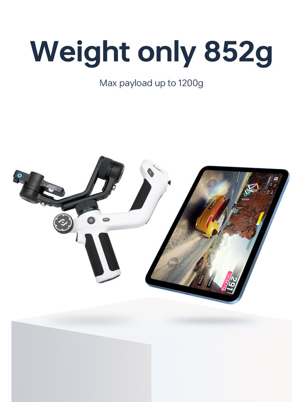 FeiyuTech SCORP Mini 2 [officiel] stabilisateur de cardan portatif 3 axes tout-en-un pour Sony A7III Canon R6 GoPro 12 iPhone 15 Pro AI Tracker