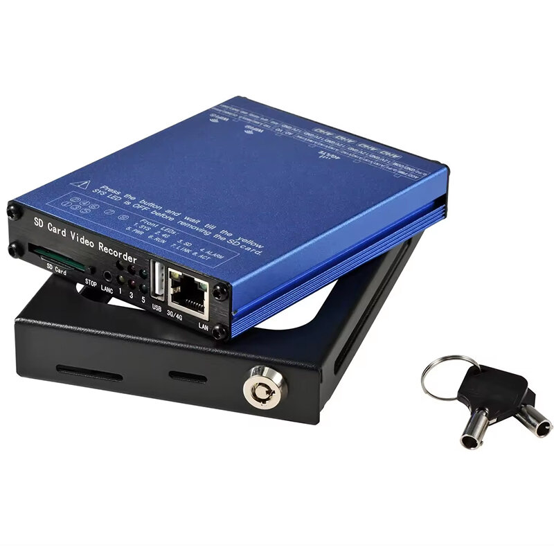 SDVR104 4G 와이파이 GPS 차량 DVR, G 센서 와이파이 자동 다운로드, GPS 4CH 미니 SD 카드 모바일 DVR 지지대, 1080P AHD 아날로그 카메라
