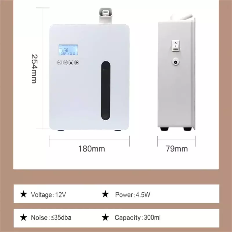 Smart Metal Diffuser Essential Oils Aromatherapy Machine Dispenser KTV Toilet Lobby Commercial Equipment Large Capacity 500ml
