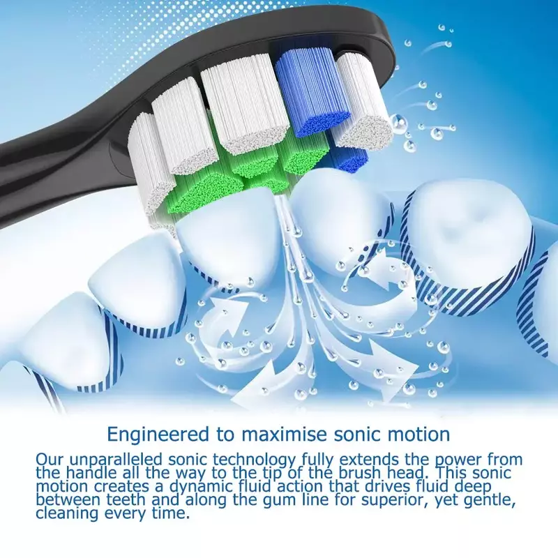 Têtes de brosse à dents de rechange pour aspirateur électrique sonique Philips, buses à poils souples DuPont, HX6064, HX6930, HX6730, 4-16 pièces