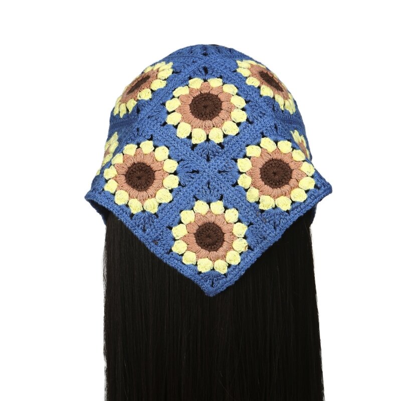 Y166 Bohemian Floral Headscarf for Street Head Scarf Decorative Headpiece Vintage Women Head Accessories