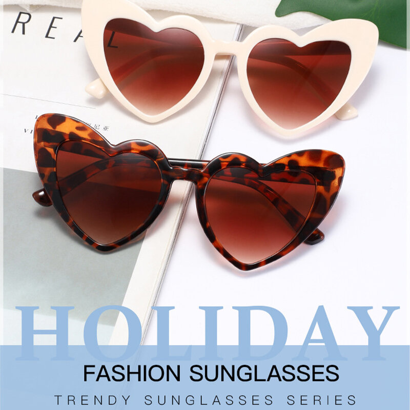 Солнцезащитные очки в форме сердца для женщин, брендовые дизайнерские ретро женские очки в форме сердца с защитой UV400