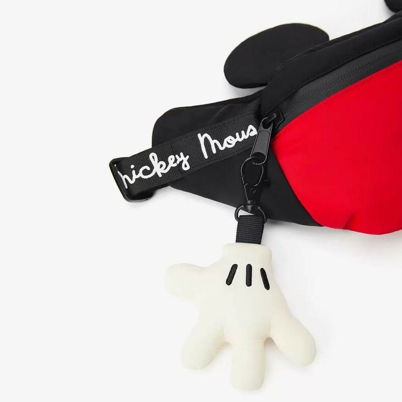 Tas Kurir Lucu Desain Baru untuk Anak-anak Mickey Tas Dada Dompet Koin Merah Cocok untuk Luar Ruangan Kasual Trendi Mode Kartun Anak Laki-laki dan Perempuan