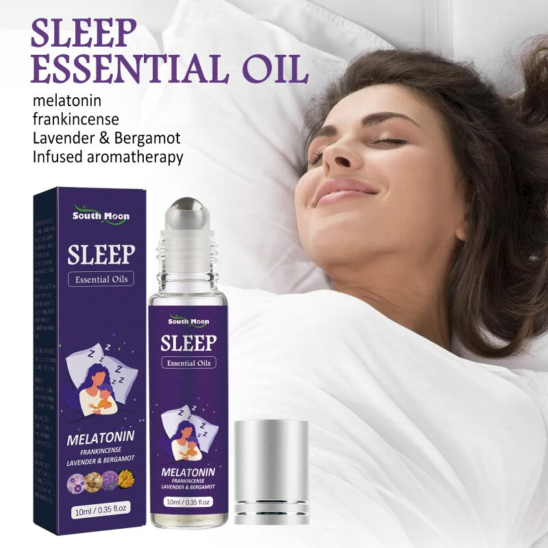 Aceite Esencial Natural para dormir, Bola de rodillo para aliviar la ansiedad, fatiga, estrés, relajación, lavanda, ayuda a mejorar el sueño, se enrolla rápidamente para mujer